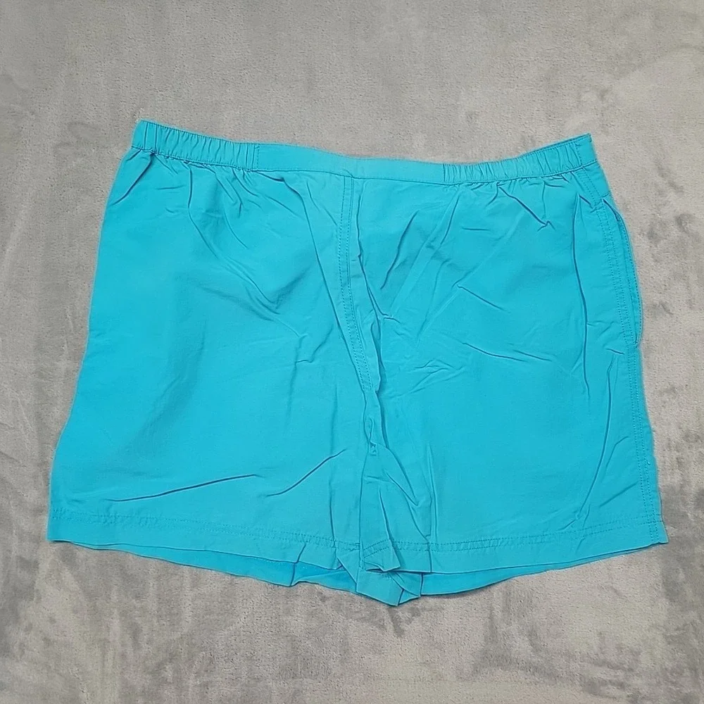 L.L. Bean Shorts Mens M Blue Supplex Nylon Board Swim Trunks Hiking Outdoor